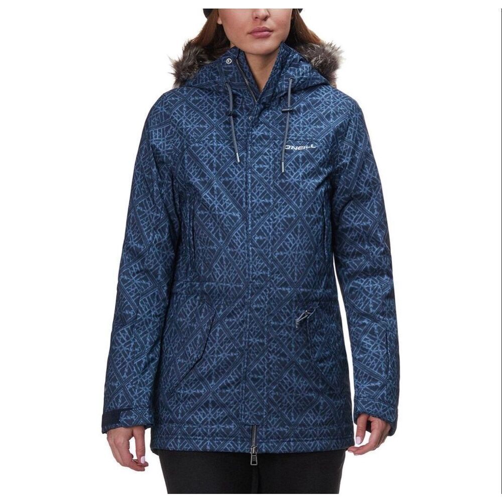 O'Neill Hybrid Cluster III Ski Snowboarding Hooded Parka Jacket Women's Medium
